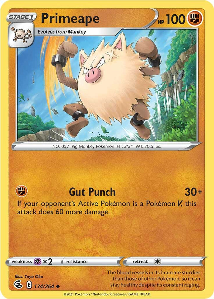 Primeape (134/264) [Sword & Shield: Fusion Strike] Pokémon