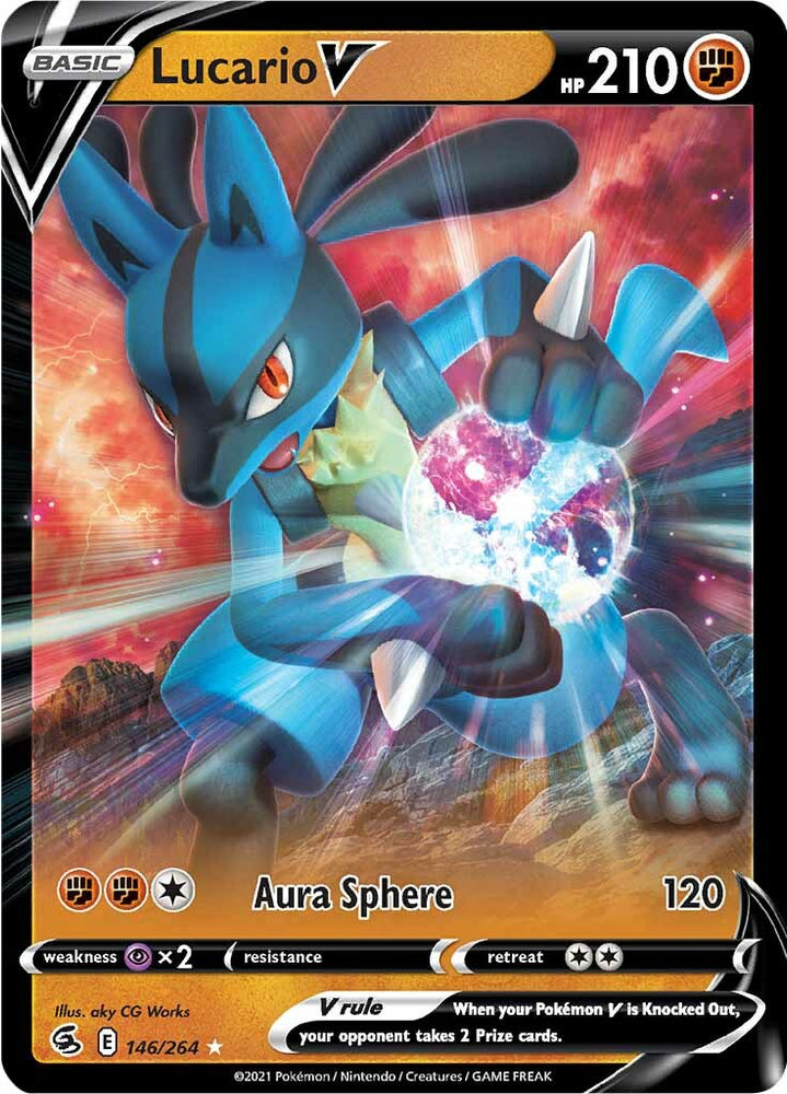 Lucario V (146/264) [Sword & Shield: Fusion Strike] Pokémon