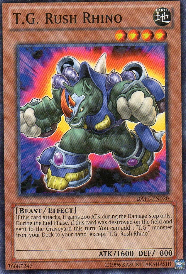 T.G. Rush Rhino [BATT-EN020] Starfoil Rare Yu-Gi-Oh!