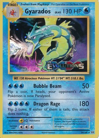 Gyarados (34/108) (XY Evolutions Prerelease) [XY: Black Star Promos] Pokémon