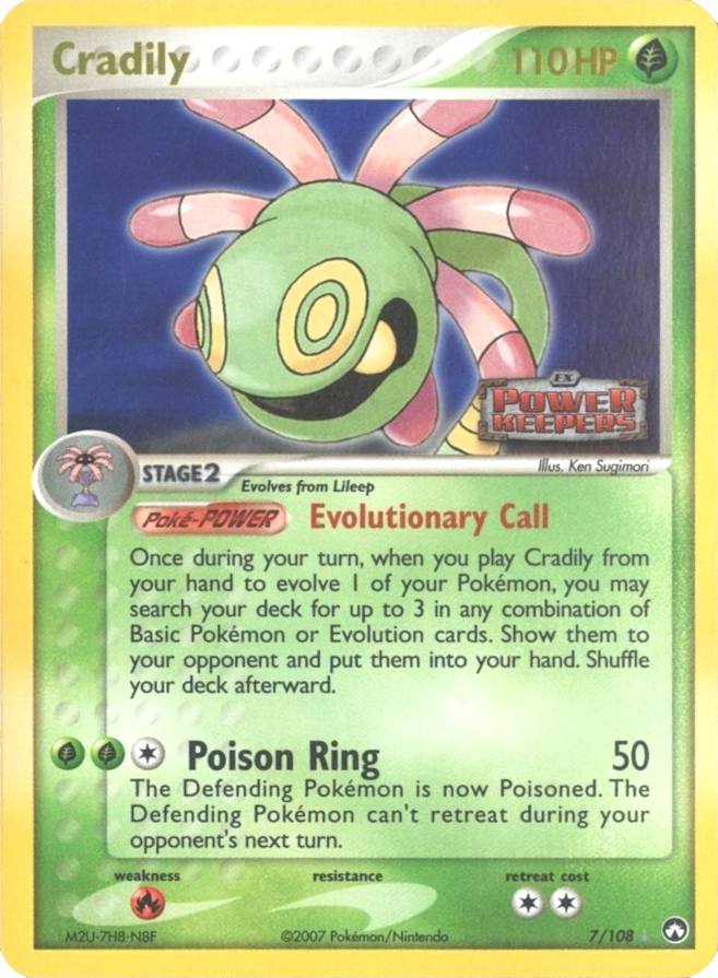 Cradily (7/108) (Stamped) [EX: Power Keepers] Pokémon