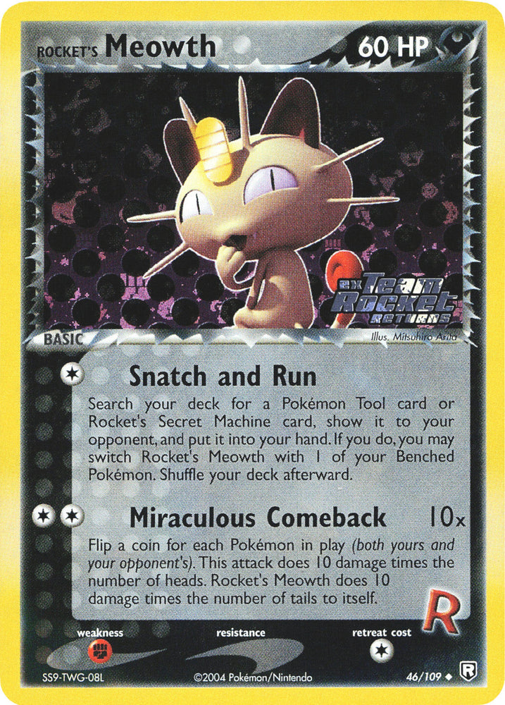 Rocket's Meowth (46/109) (Stamped) [EX: Team Rocket Returns] Pokémon