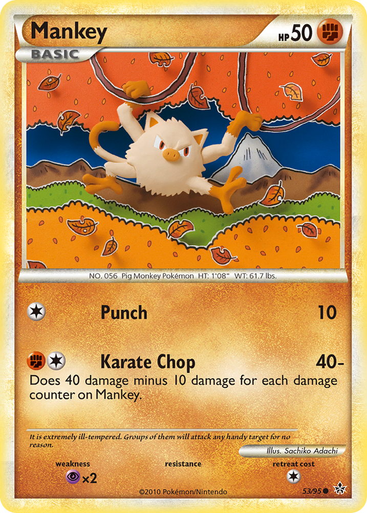 Mankey (53/95) [HeartGold & SoulSilver: Unleashed] Pokémon
