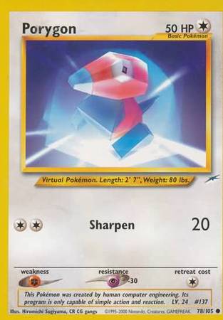 Porygon (78/105) [Neo Destiny Unlimited] Pokémon