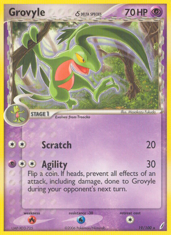 Grovyle(19/100) (Delta Species) [EX: Crystal Guardians] Pokémon