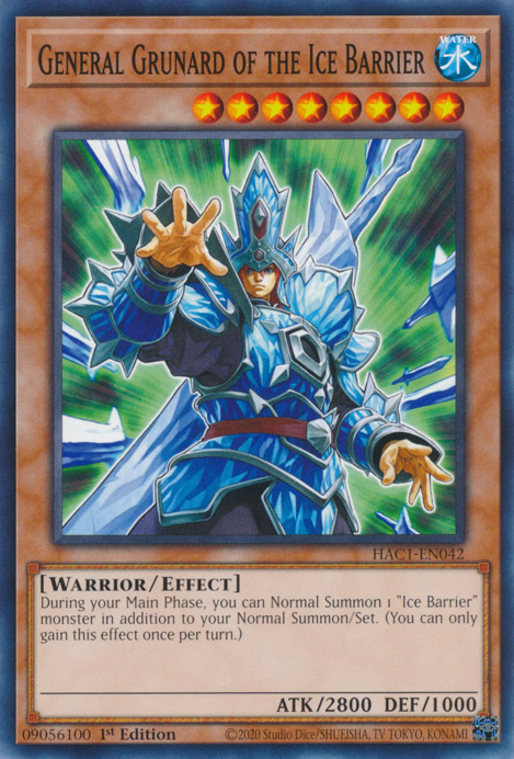 General Grunard of the Ice Barrier [HAC1-EN042] Common Yu-Gi-Oh!