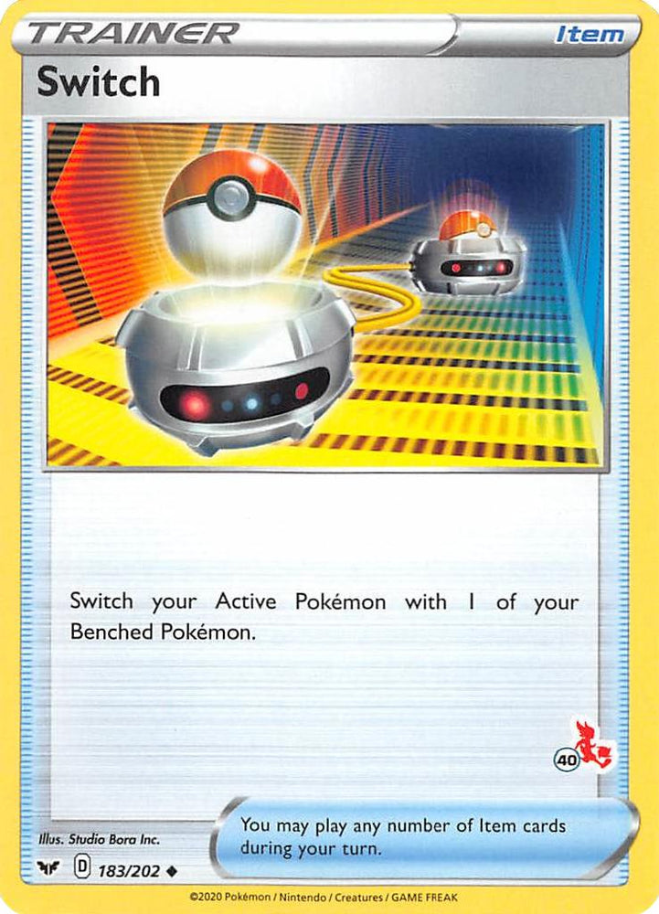 Switch (183/202) (Cinderace Stamp #40) [Battle Academy 2022] Pokémon