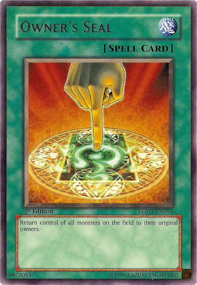 Owner's Seal [LODT-EN094] Rare Yu-Gi-Oh!