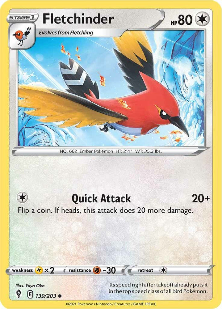 Fletchinder (139/203) [Sword & Shield: Evolving Skies] Pokémon