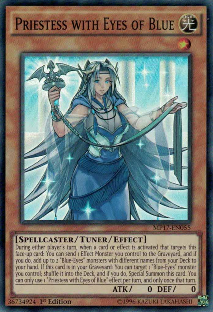 Priestess with Eyes of Blue [MP17-EN055] Super Rare Yu-Gi-Oh!