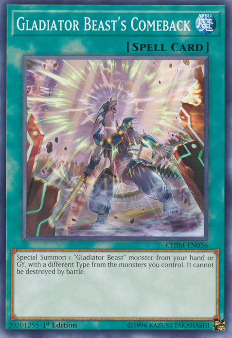 Gladiator Beast's Comeback [CHIM-EN056] Common Yu-Gi-Oh!