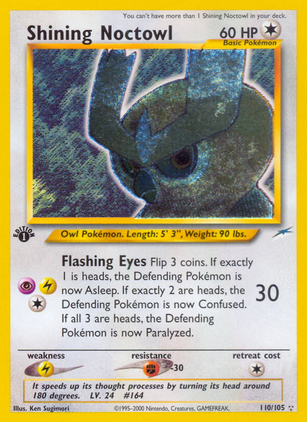 Shining Noctowl (110/105) [Neo Destiny 1st Edition] Pokémon