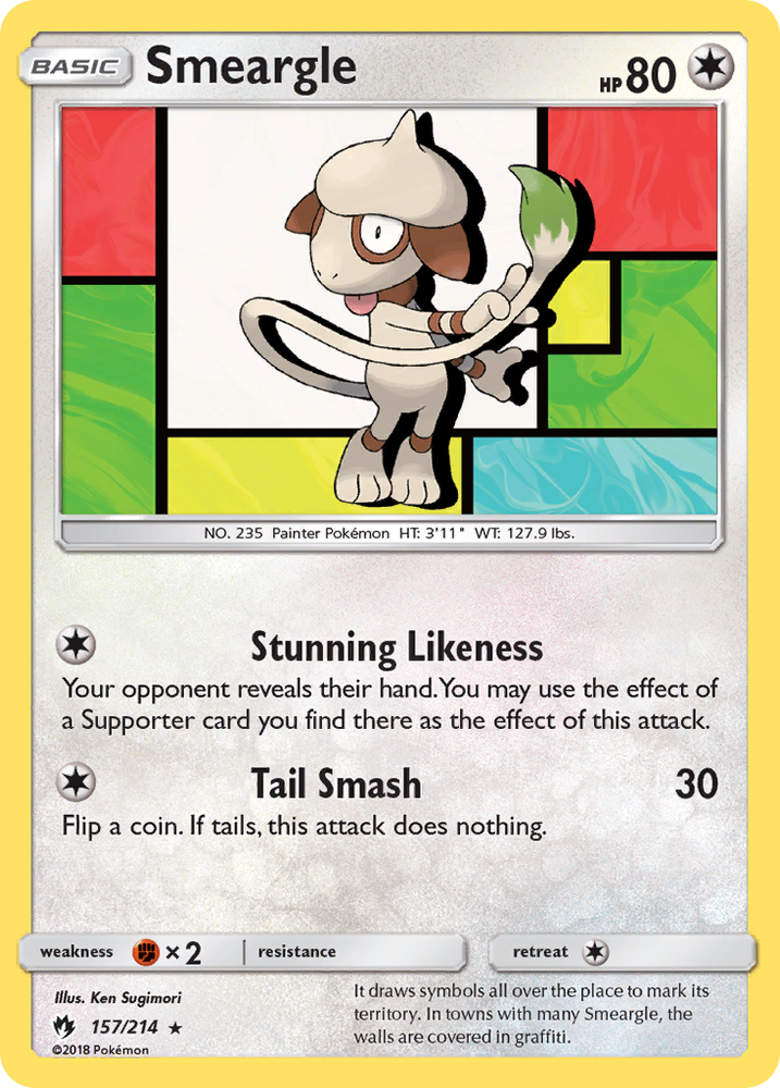 Smeargle (157/214) [Sun & Moon: Lost Thunder] Pokémon