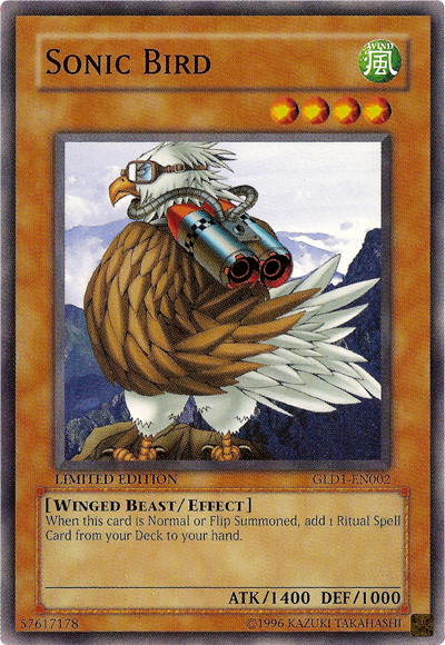 Sonic Bird [GLD1-EN002] Common Yu-Gi-Oh!
