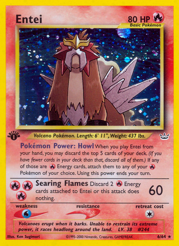 Entei (6/64) [Neo Revelation 1st Edition] Pokémon