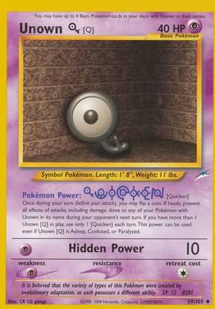 Unown [Q] (59/105) [Neo Destiny Unlimited] Pokémon