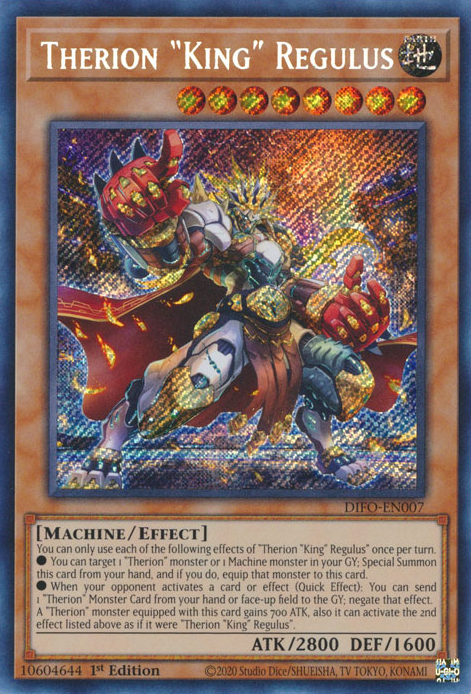 Therion King Regulus [DIFO-EN007] Secret Rare Yu-Gi-Oh!