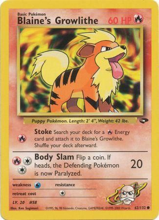Blaine's Growlithe (62/132) [Gym Challenge Unlimited] Pokémon