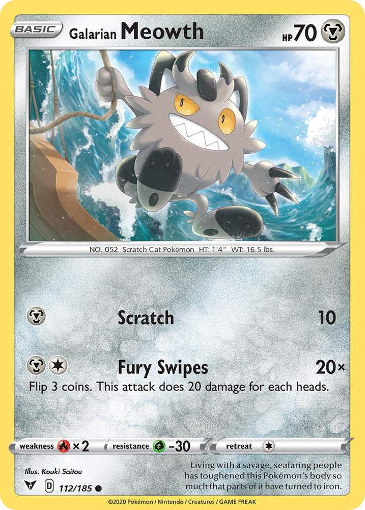 Galarian Meowth (112/185) [Sword & Shield: Vivid Voltage] Pokémon