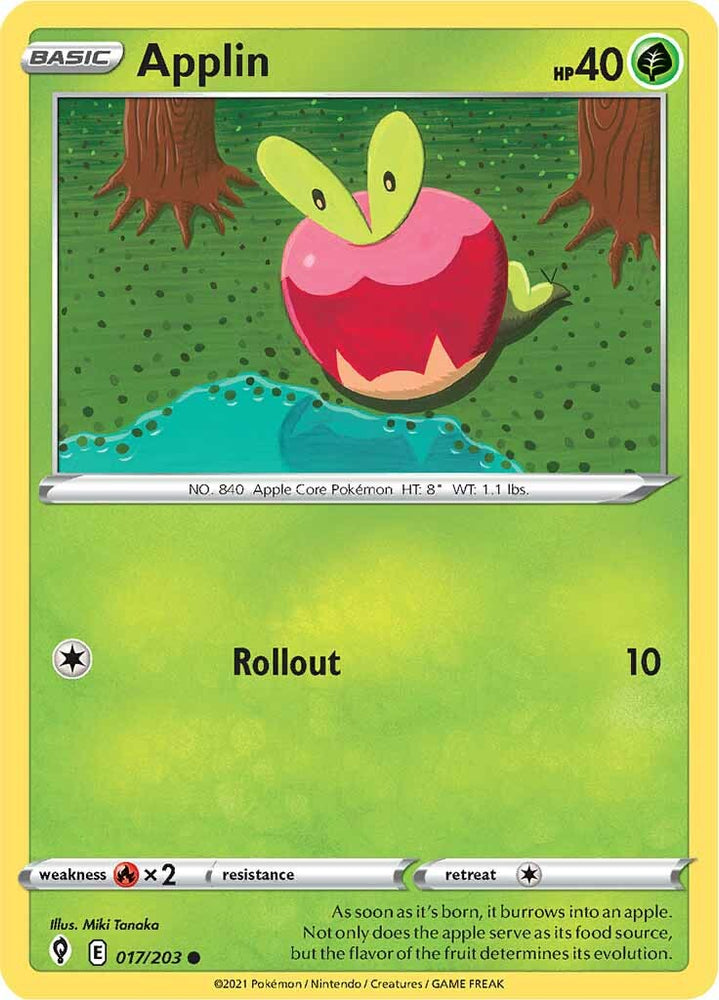 Applin (017/203) [Sword & Shield: Evolving Skies] Pokémon