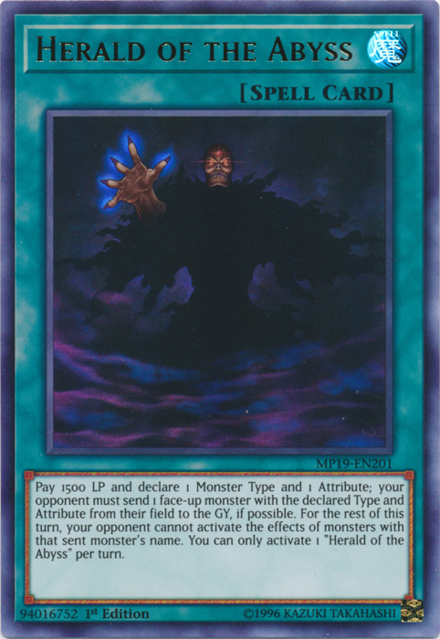 Herald of the Abyss [MP19-EN201] Ultra Rare Yu-Gi-Oh!