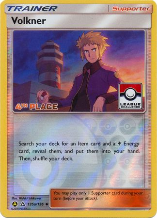 Volkner (135a/156) (League Challenge 4th Place) [Sun & Moon: Ultra Prism] Pokémon