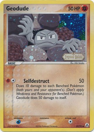 Geodude (53/92) (Stamped) [EX: Legend Maker] Pokémon