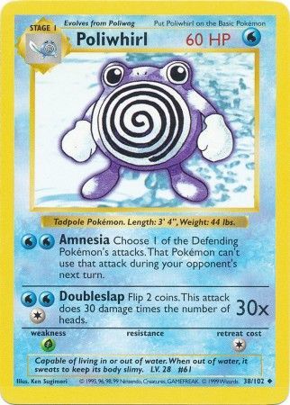 Poliwhirl (38/102) [Base Set Shadowless Unlimited] Pokémon