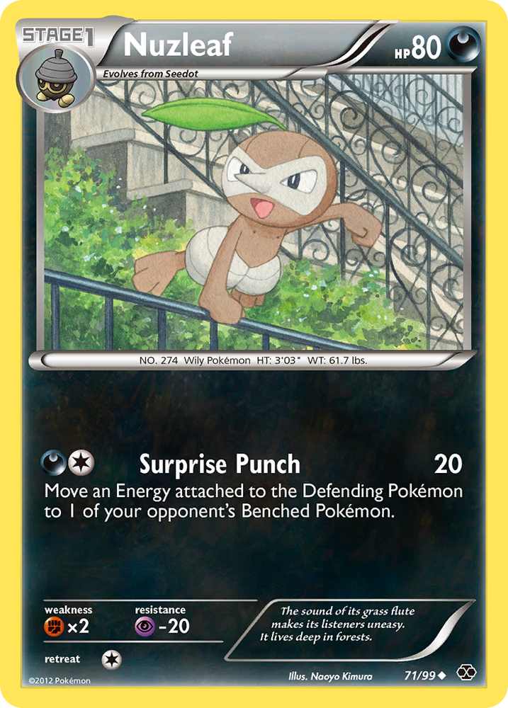 Nuzleaf (71/99) [Black & White: Next Destinies] Pokémon