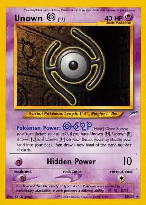 Unown [H] (28/105) [Neo Destiny Unlimited] Pokémon