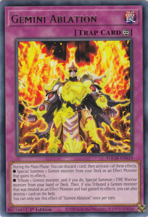 Gemini Ablation [TOCH-EN019] Rare Yu-Gi-Oh!