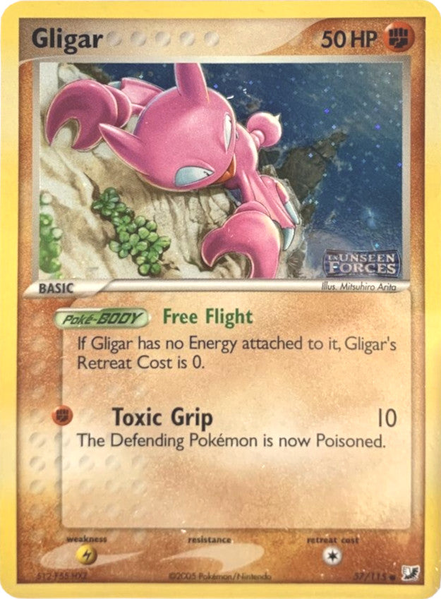 Gligar (57/115) (Stamped) [EX: Unseen Forces] Pokémon