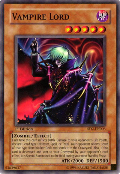 Vampire Lord [SD2-EN003] Common Yu-Gi-Oh!