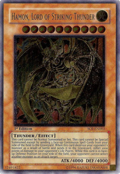 Hamon, Lord of Striking Thunder (UTR) [SOI-EN002] Ultimate Rare Yu-Gi-Oh!