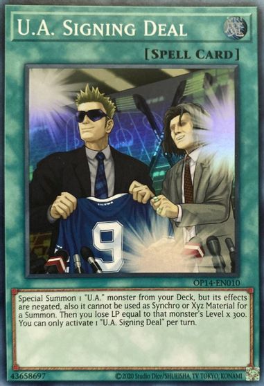 U.A. Signing Deal [OP14-EN010] Super Rare Yu-Gi-Oh!