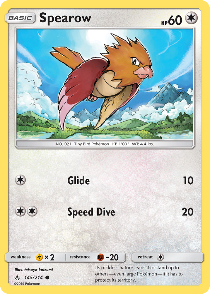 Spearow (145/214) [Sun & Moon: Unbroken Bonds] Pokémon