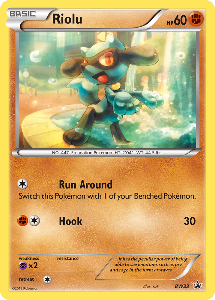 Riolu (BW33) [Black & White: Black Star Promos] Pokémon