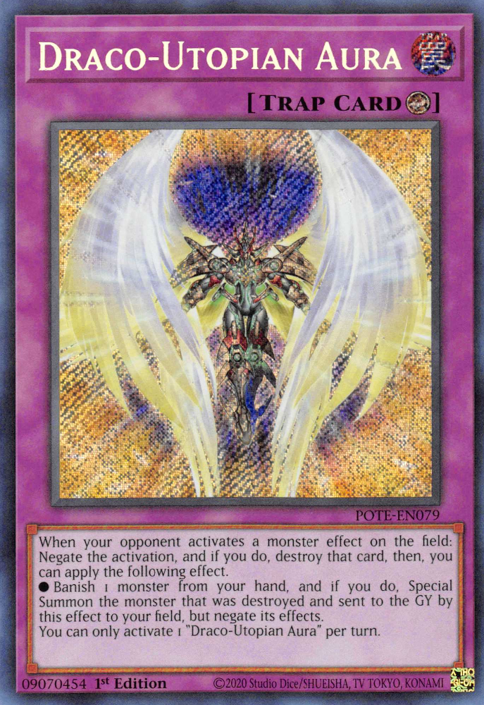 Draco-Utopian Aura [POTE-EN079] Secret Rare Yu-Gi-Oh!