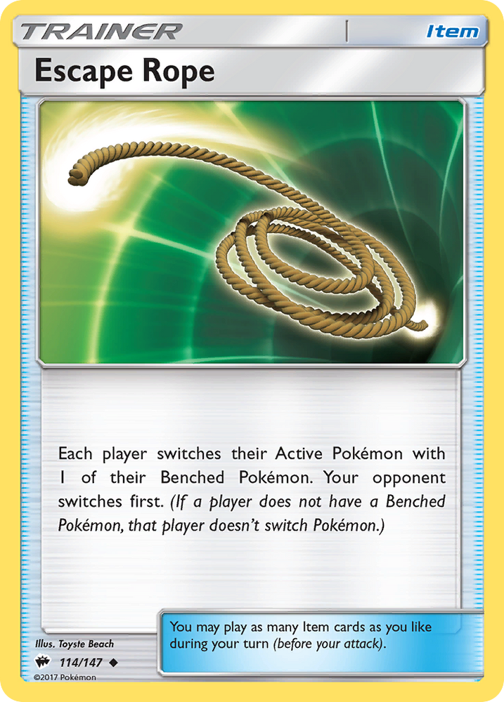 Escape Rope (114/147) [Sun & Moon: Burning Shadows] Pokémon