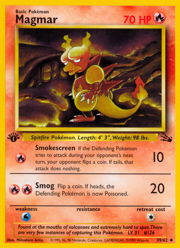 Magmar (39/62) [Fossil 1st Edition] Pokémon