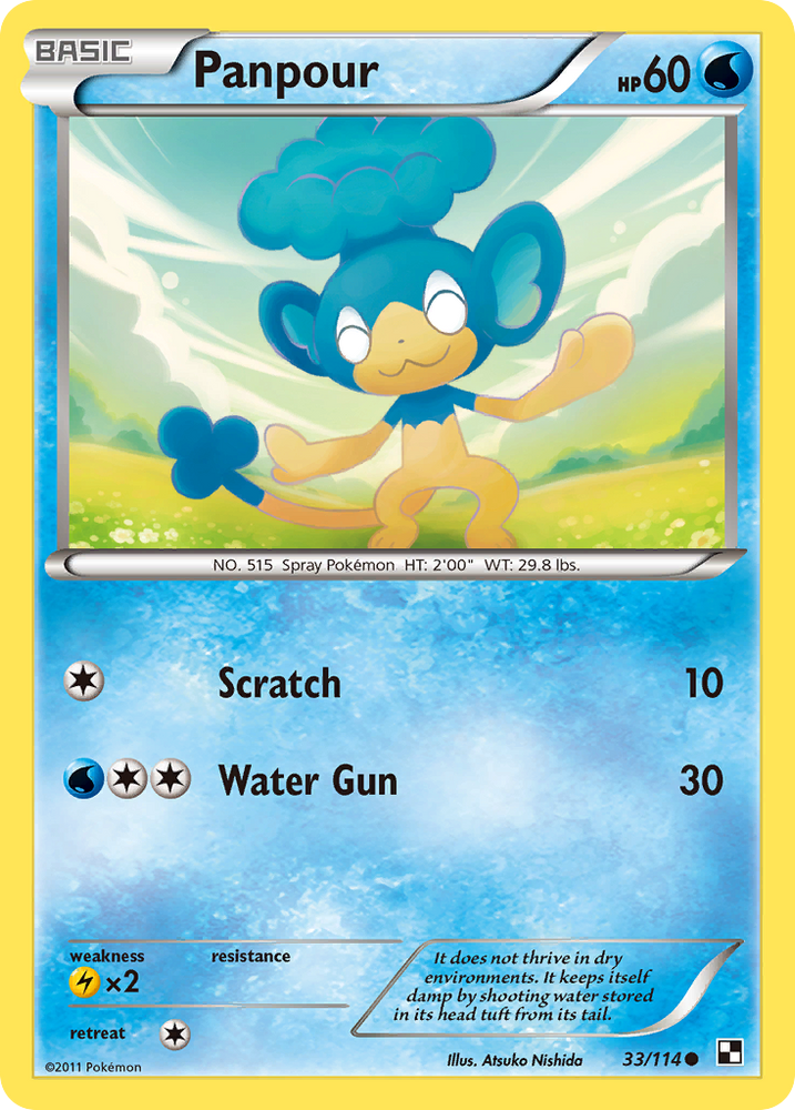 Panpour (33/114) [Black & White: Base Set] Pokémon