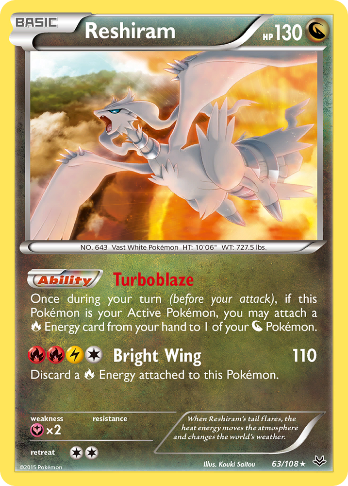 Reshiram (63/108) [XY: Roaring Skies] Pokémon