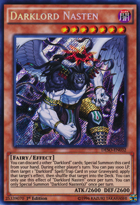 Darklord Nasten [DESO-EN032] Secret Rare Yu-Gi-Oh!