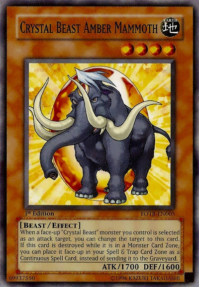 Crystal Beast Amber Mammoth [FOTB-EN005] Common Yu-Gi-Oh!