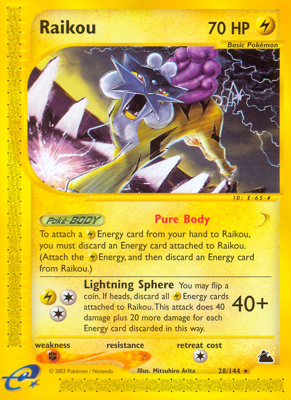 Raikou (28/144) [Skyridge] Pokémon