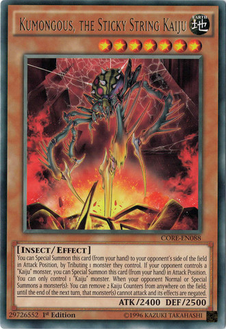 Kumongous, the Sticky String Kaiju [CORE-EN088] Rare Yu-Gi-Oh!