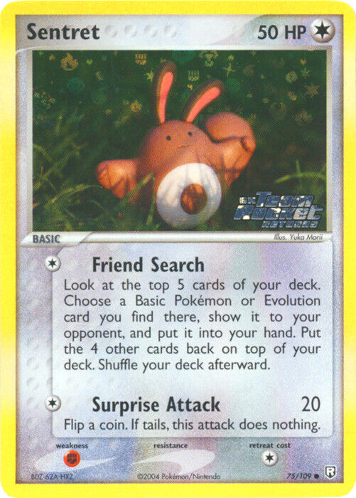 Sentret (75/109) (Stamped) [EX: Team Rocket Returns] Pokémon