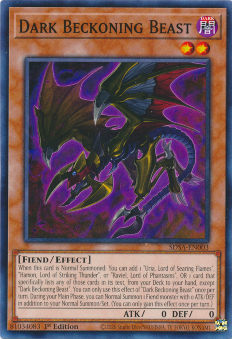 Dark Beckoning Beast [SDSA-EN003] Common Yu-Gi-Oh!