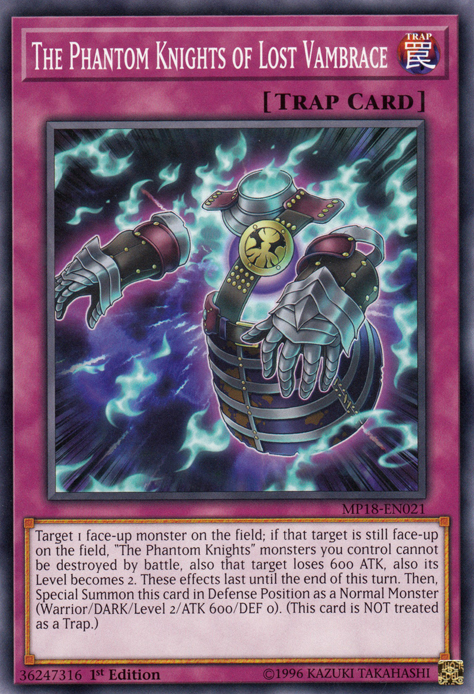 The Phantom Knights of Lost Vambrace [MP18-EN021] Common Yu-Gi-Oh!