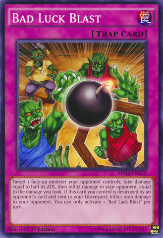 Bad Luck Blast [MP16-EN232] Common Yu-Gi-Oh!